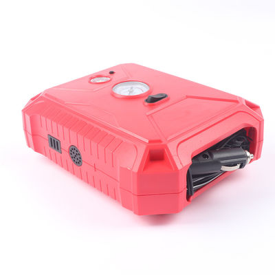 Compacte en handige draagbare rode luchtcompressor voor het opblazen van de banden van motorfietsen